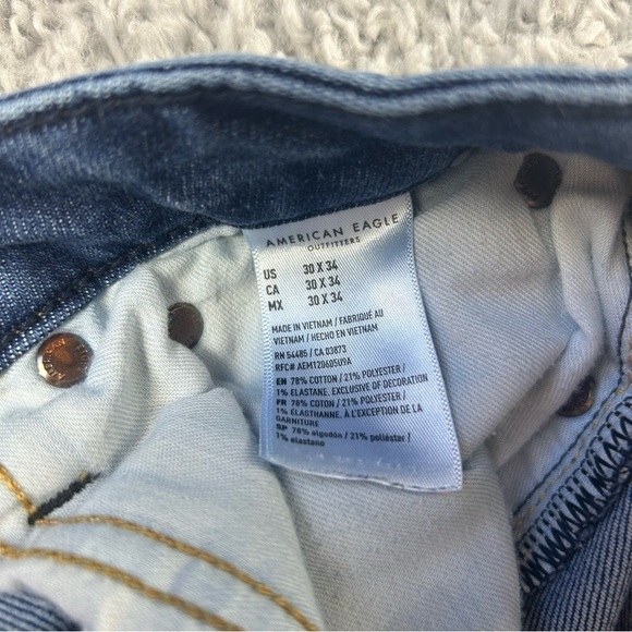 American Eagle Jeans Mens 30 x 34 Airflex Original Straight Regular Wash Classic - Picture 4 of 6